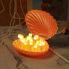 Nemere LED Işıklı Kendin Yap Deniz Kabuğu Tasarımlı Lale Lamba
