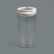 Matmel Vakumlu Cam Kavanoz - Şeffaf / Beyaz - 600 ml