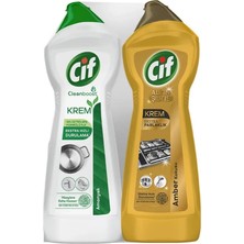 Cif Krem Mucizesi Yüzey Temizleyici Amonyak + Amber 2X750 ml