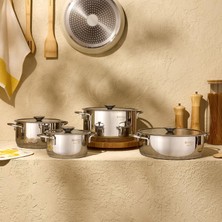 Matmel Kitchen Pure Steel Xl 8 Parça Çelik Tencere Seti