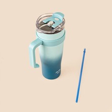 Bambum Horizon Pipetli Termos Bardak - Lacivert - 1 Lt