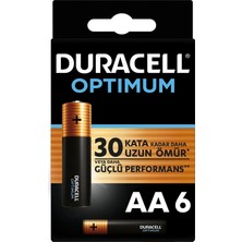 Matmel Optimum Kalın Kalem 6'lı Aa Alkalin Pil - Siyah / Rose