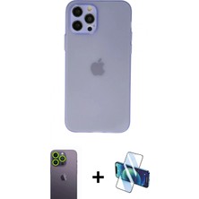 Pileli Store Pilelistore™ iPhone 12 Pro Kılıf Atlas Minimal Prime - Siyah 3D Antistatik Seramik Nano Ekran Koruyucu + Neon Fosforlu Kamera Lens - Yl