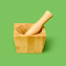 Matmel Bambu Kare Havan - Açık Kahverengi - 7X10X10 cm