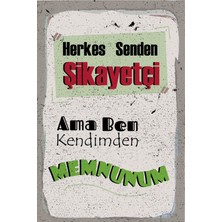tp Retro Vintage 5 mm Ahşap Üzerine Şikayetçi Temalı Poster Tablo 20X30 cm