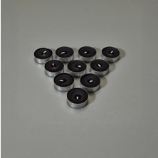 Matmel 10'lu Tealight Mum - Siyah - 3,8 cm
