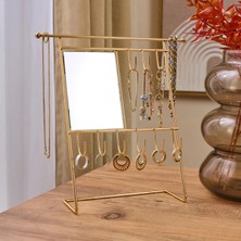 Matmel Metal Dikdörtgen Aynalı Takı Askısı - Sarı - 26,5X26,5X7 cm