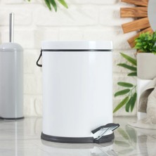 Matmel Bath Pedallı Çöp Kovası - Beyaz - 5 Lt