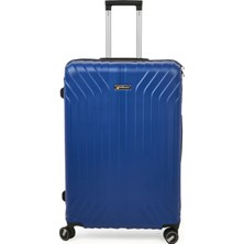 Matmel Vertical Line Büyük Boy Abs Valiz - Gece Mavisi - 76X52X30 cm