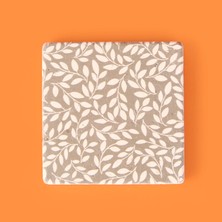 Matmel Kitchen Yapraklar Taş Bardak Altlığı - Renkli - 10X10 cm