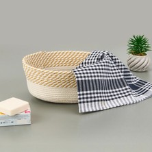 Matmel Living Boho Style Sepet - Beyaz / Bej - 25X20X10 cm