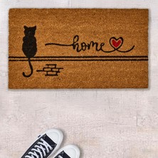 Matmel Home Duvardaki Kedi Kapı Önü Paspası - Bej - 35X60 cm