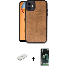 Marsilyan™- iPhone 11 Kılıf Kıvılcım Işık Serisi - Siyah 360 Mat Full Body Arka Koruyucu + Renkli Kamera Lens Koruma Cam - Sı
