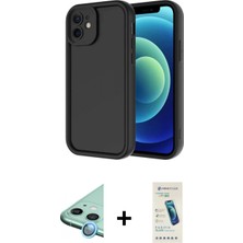 Marsilyan™- iPhone 11 Kılıf Yankı Yansıma Özel Seri - Şeffaf Pasifik Cam Ekran Koruyucu + Raze Metal Kamera Lens - Mı