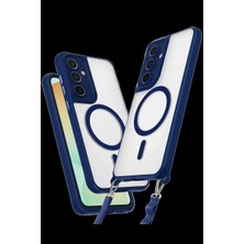 Armüz Samsung Galaxy S25 Kılıf Enka Magsafe Silikon Kılıf - Lacivert