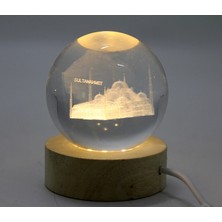 Nemere 3D Istanbul Temalı Kristal Cam Küre LED Lamba Model 1
