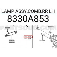 Tyc Mitsubishi Attrage Arka Stop Sis Lambalı Sol 2013- (Oem No:  8330A853)