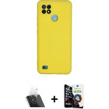 Pileli Store Pilelistore™ C21 Kılıf Ahenk Serisi - Şeffaf Temperli Cam Ekran Koruyucu + Kamera Lens Koruma Cam - Sf