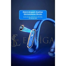 Bıçaksız Boyun Fanı Dijital Ekranlı Taşınabilir Mini Hava Soğutucu USB Şarj Edilebilir