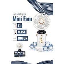 Ensiga Şarjlı Mini El Vantilatör 5 Kollu USB Tipi Yüksek Performanslı Taşınabilir Fan