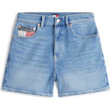 Tommy Jeans Lacivert Kadın Denim Şort Mom Short Rwb BJ8131