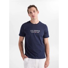Lee Cooper Lacivert Erkek Regular Fit Logo Baskılı T-Shirt 262 Lcm 242031 Ansel Lacivert