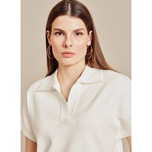 Brooks Brothers Beyaz Kadın Kazak BBSS26FKL004