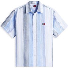 Tommy Jeans Mavi Erkek Regular Fit Desenli Gömlek DM0DM22789C3Q Mavi Gömlek