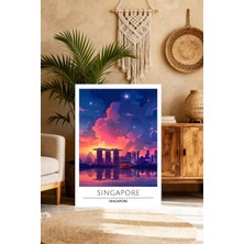 Mgi Design Zarif Vintage Seyahat Posteri Boho Stilinde Kanvas Tablo Çalışma Odası Sanatı