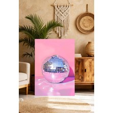 Mgi Design Özel Tasarım Pembe Eklektik Tablo Boho Stilinde Kanvas Tablo Şık Duvar Dekoru