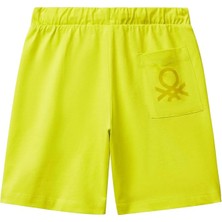 United Colors Of Benetton Sarı Erkek Çocuk Regular Fit Baskılı Şort 3BL0C903L