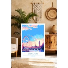 Mgi Design Sanatsal Vintage Seyahat Posteri Boho Stilinde Kanvas Tablo Salon Dekoru