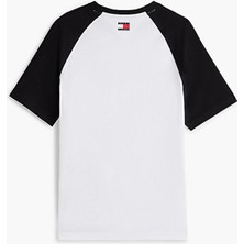 Tommy Hilfiger Beyaz - Siyah Erkek Regular Fit Yazı Baskılı T-Shirt MN0MN00091YBR