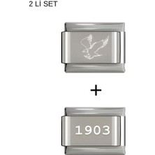 C&On Design Italyan Charm Çelik Bileklik Charmları 3 Lü Set 9 mm
