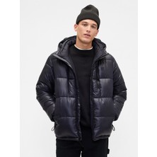 Gap Erkek Lacivert Geri Dönüştürülmüş Heavyweight Şişme Puffer Şişme Mont