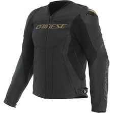 Dainese Racing 5 Leather Ceket Black Gold