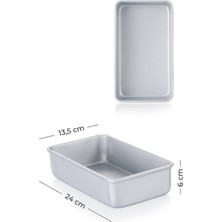 Acar Mate Dikdörtgen Baton Kek Kalıbı - 24 cm MOON-05771