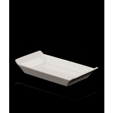 Acar Porselen Dikdörtgen Kayık Tabak 26,5 cm - Beyaz POR-008087