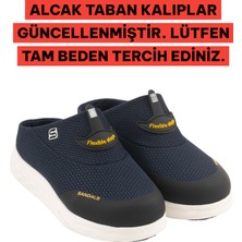 Sandal Spor Kadın Ince Taban Ortopedik File Sabo Doktor Hemşire Hastane Aşçı Terliği SS001-0258 Lacivert