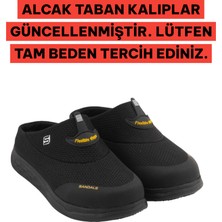 Sandal Spor Kadın İnce Taban Ortopedik File Sabo Doktor Hemşire Hastane Aşçı Terliği SS001-0258 Siyah