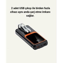 Store Mania Ieg™ Taşınabilir Şarj Cihazı 20000 Mah | 22.5W Hızlı Şarj + Dijital Ekran + Kablo Dahil