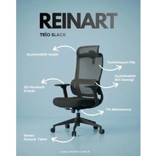 Reinart Trio Siyah Ofis Koltuğu | Yönetici Koltuğu -Ithal Ürün