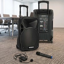 Lastvoice LS-P1915EH Portatif Taşınabilir Headset Mikrofonlu Seyyar Ses Sistemi 15 İNÇ 1200 WATT