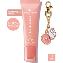 Herbaderm Pink Grapefruit, Parlatıcı, Dolgunlaştırıcı, Onarıcı Renkli Dudak Balmı, Anahtarlık Hediyeli Greyfurt Aromalı 10 ml