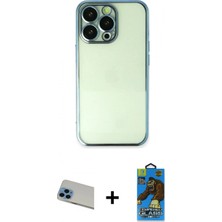 Pileli Store Pilelistore™ iPhone 13 Pro Max Kılıf Vadi Minimal - Siyah 18D Cam Ekran Koruyucu + Rainbow Kamera Lens Koruma Cam - Mı