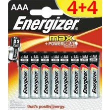 Energizer LR03 Max AAA 8 Adet 1,5 V Tek Kullanımlık Pil Yüksek Performanslı Alkalin