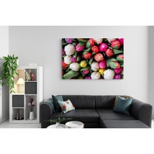 Mgi Design Galeri Kalitesinde Bahar Çiçek Romantik Kanvas Tablo Modern Sanat Eseri