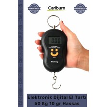 Carlburn #tartı Işıklı LCD Ekran Gülenyüz Elektronik Dijital El Kantarı 50 kg Terazi Tartı 10 gr Hassas