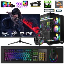 Xaser Star X10 Ryzen 7 5700X 16GB Ram 1tb M.2 Nvme SSD 6gb RTX3050 27" 300Hz Oyuncu Bilgisayarı