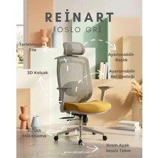 Reinart Oslo Gri Ofis Koltuğu | Yönetici Koltuğu -Ithal Ürün